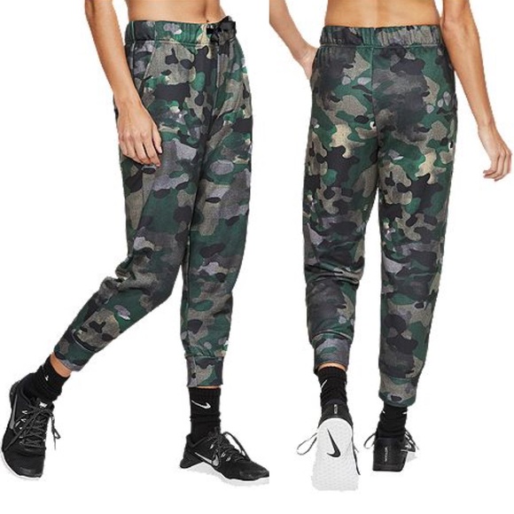 Nike Icon Clash Dri-Fit 7/8 Jogger Pants Women's Sz M In Green Camo - Picture 2 of 9